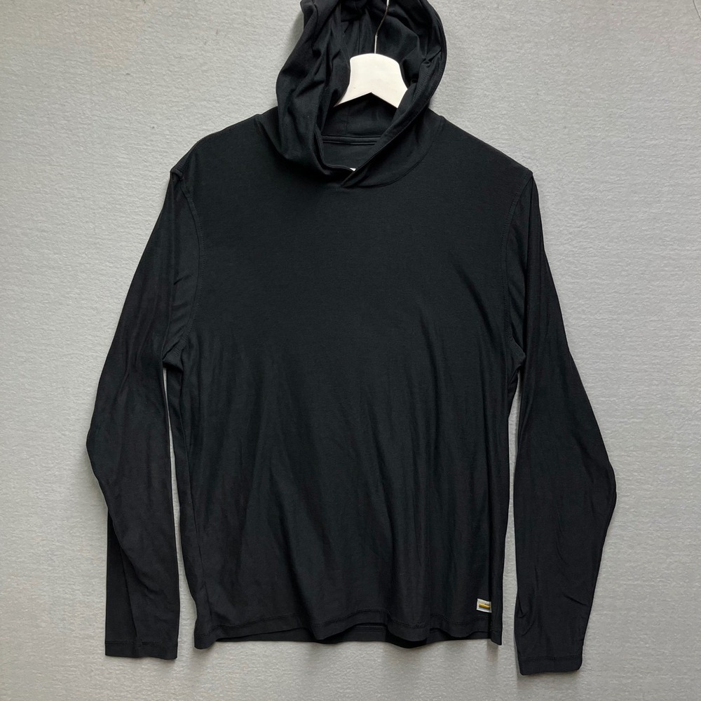 Vuori Strato Tech Hoodie Mens M Black Lightweight Performance Pullover V1019